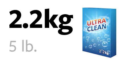 Confezione da 2,2 kg di detersivo in polvere
