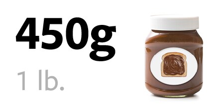 Barattolo spalmabile al cioccolato da 450 grammi
