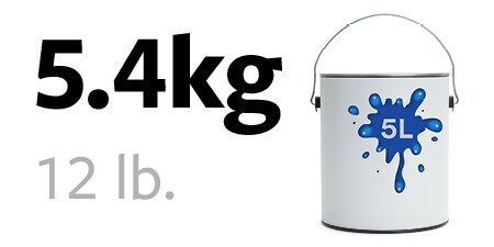 Barattolo di vernice da 5,4 kg

